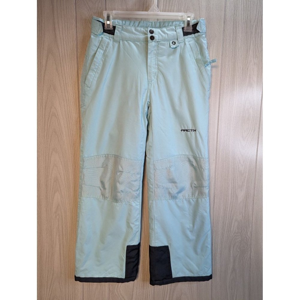 Arctix Youth Girls Snow Pants Reinforced Knees Large Light Blue Snowboarding